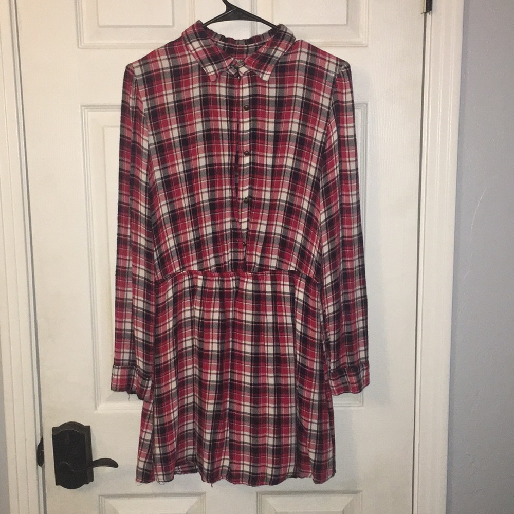 Plaid flannel dress